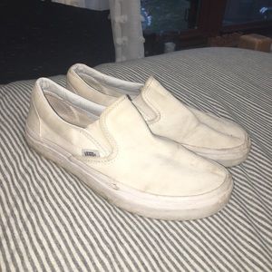 White Slip on Vans